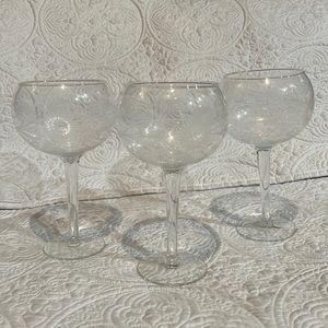 Mexico balloon wine glasses, set of‎ three